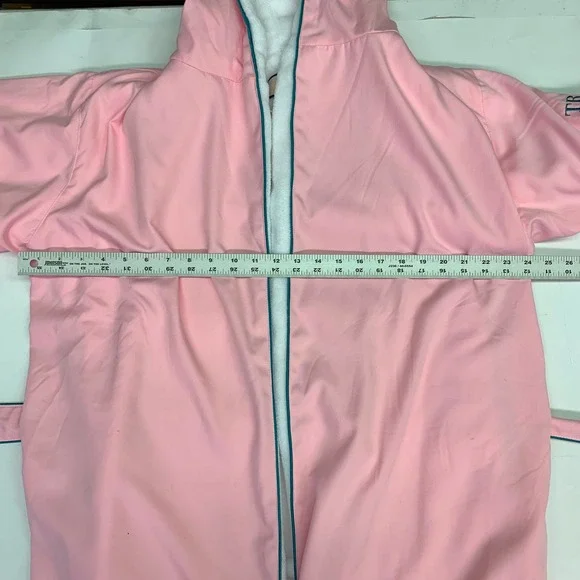 Truly Beauty Pink Hooded Robe Spa Bathrobe Plush‎ Lined Cozy Lounge One Size - Picture 12 of 14
